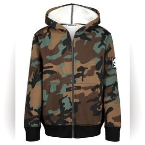 Timberland Big Boys Camo Full Zip Hoodie |Size